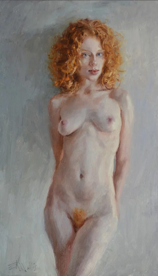 Perfection in strokes - NSFW, Oil paints, Impressionism, Beautiful girl, Hand-drawn erotica, Art, Longpost, Eric Wallis