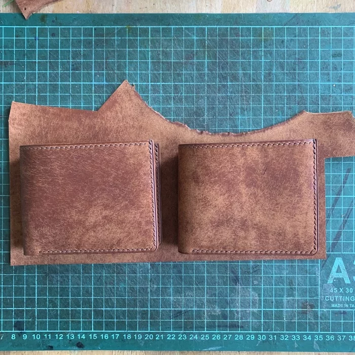 A couple of bifolds - My, Needlework with process, Leather, Beefold, Longpost