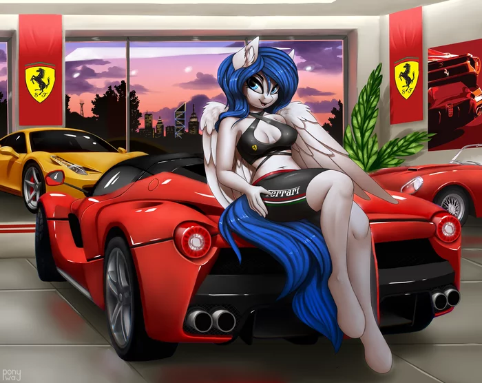 Ferrari girl - My little pony, Anthro, Original character, Pony-Way