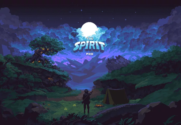 Banner for Spirit mod for Terraria - Pixel Art, Terraria, Computer games