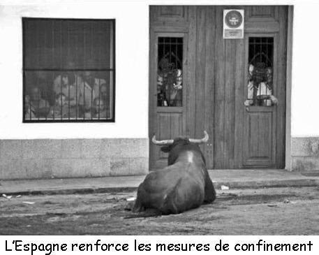 Spain tightens lockdown - Spain, Coronavirus, Picture with text, Humor, Bull, Bullfight, Pandemic