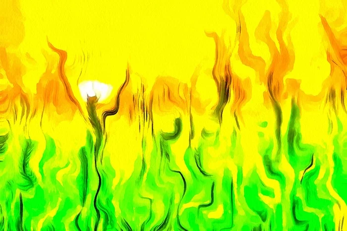 Fire in the steppe - Abstraction, Nature