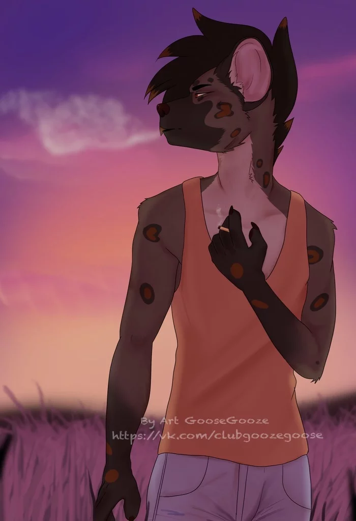 Акита Банзай - Моё, Furry Art, Furry hyena, Фурри, Goosegooze