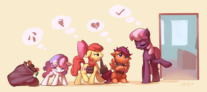   , ! My Little Pony, 1 , Applebloom, Sweetie Belle, Scootaloo, Cheerilee