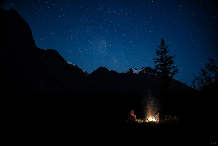 In Altai - My, The photo, Stars, Tourism, beauty, Starry sky, Night