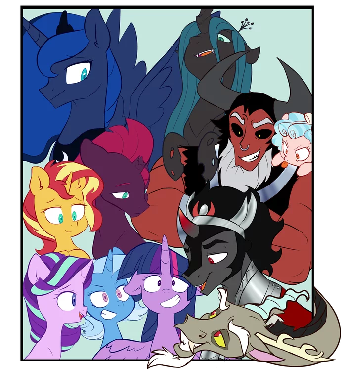 Тволот - My Little Pony, PonyArt, Twilight sparkle, MLP Discord, Trixie, Princess Luna, King Sombra, Queen Chrysalis, Tirek, Sunset Shimmer, Starlight Glimmer, Tempest Shadow, Cozy Glow, Doodle-Mark