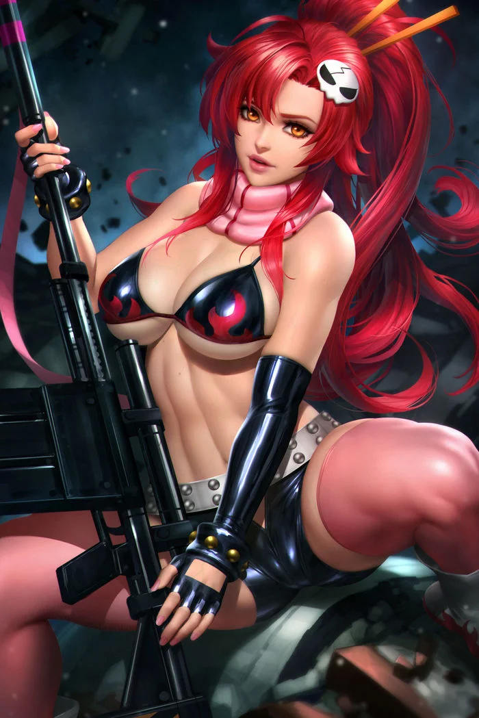 Yoko Littner - NSFW, Art, Anime, Anime art, Gurren lagann, Yoko Littner, Erotic, Underwear, Neoartcore, Longpost