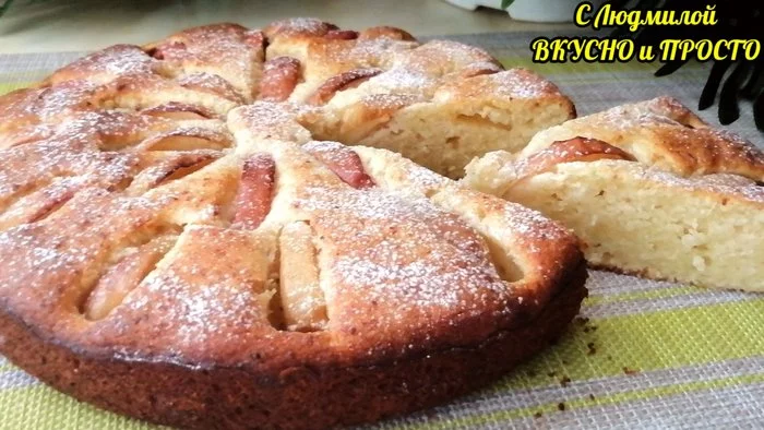 The most tender and delicious COOKED COOKING with APPLES is curd charlotte. The dough is made directly in the bowl - My, Recipe, Video recipe, Food, Cooking, Bakery products, Cottage cheese, The best, Pie, Apples, Yummy, Charlotte, Video, Longpost