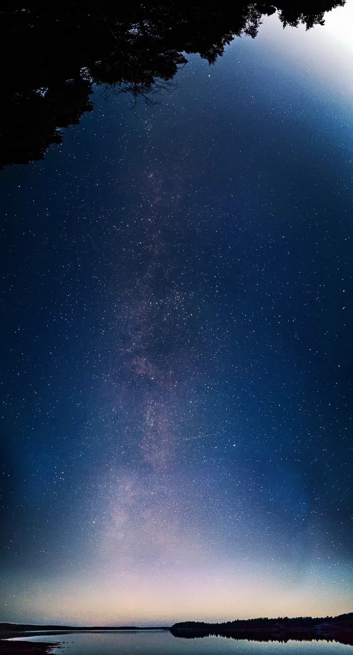 Karelia, August 2020 - My, Milky Way, Карелия, Astrophoto, Панорама