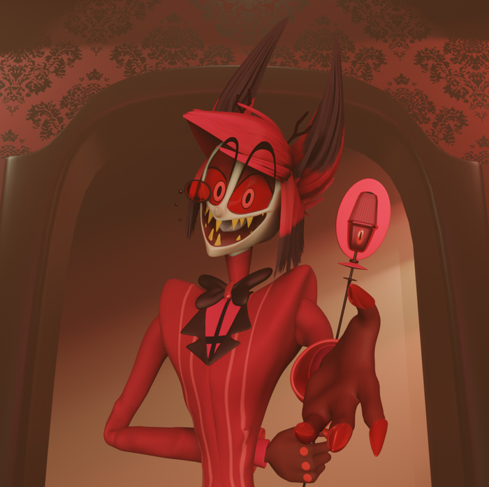    artstation Blender, 3D, 3D , , ArtStation, , Alastor, Hazbin Hotel, Reddit, , 