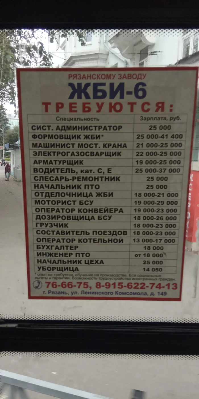 Vacancies and salaries - My, Work, Salary, Vacancies, Ryazan