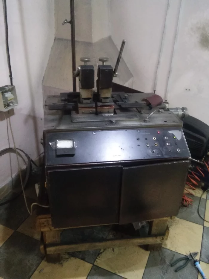 Band Saw Welding Machine - My, Band saw, Machine, Welding, Video, Longpost