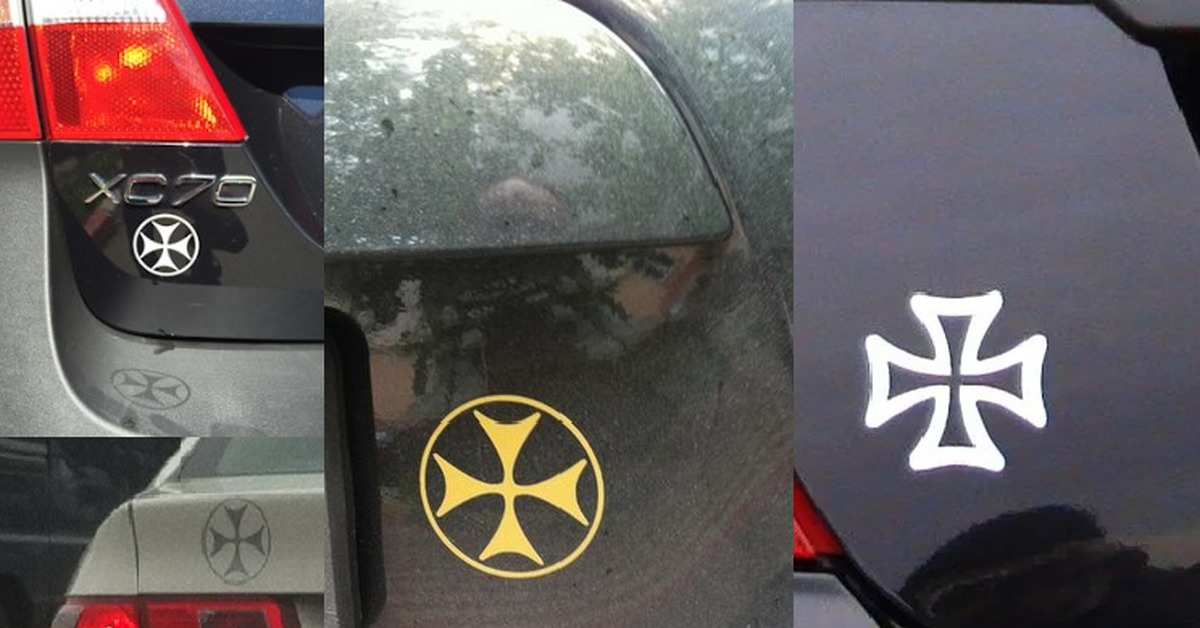 Машина знак крест. Грузинский Болнисский крест. Наклейка крестик на машину. Наклейка крести на машине. Креста машина.