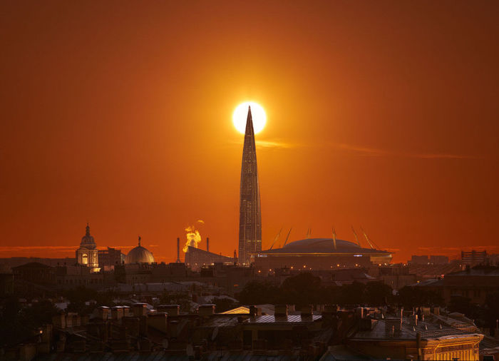 Закат в Петербурге - Санкт-Петербург, Закат, Фотография, Лахта-Центр