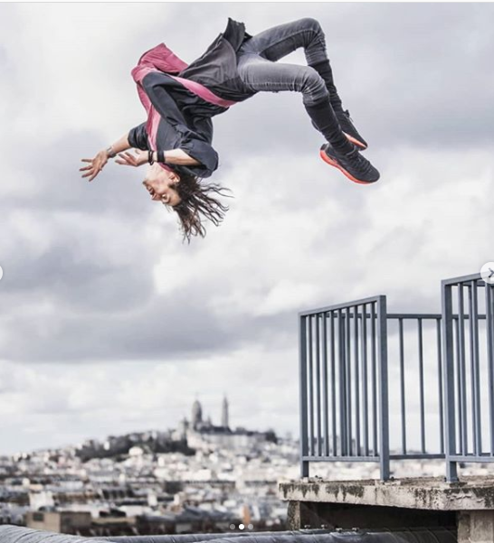 Dangerous jumps of a French parkour artist (on the verge of a foul) - Parkour, Bounce, Danger, Video, Longpost, Vertical video