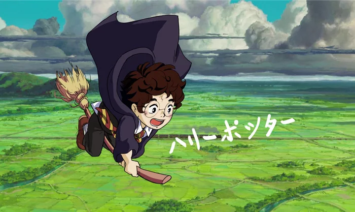 If Harry Potter had been directed by Miyazaki - Anime, Anime art, Studio ghibli, Harry Potter, Fan art, Art