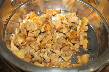 Homemade roast with chanterelles and chicken breast - My, Roast, Second courses, Chanterelles, Mushrooms, Meat, Recipe, Food, Cooking, Longpost