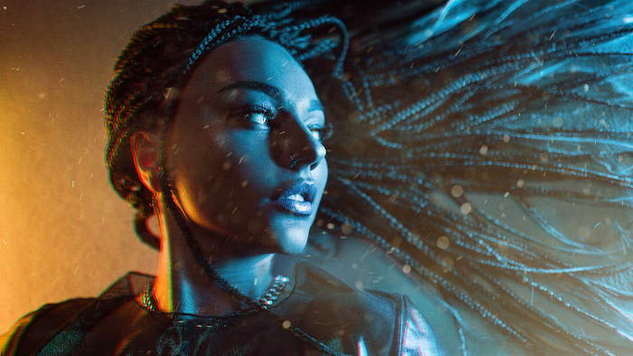 Неоновый портрет