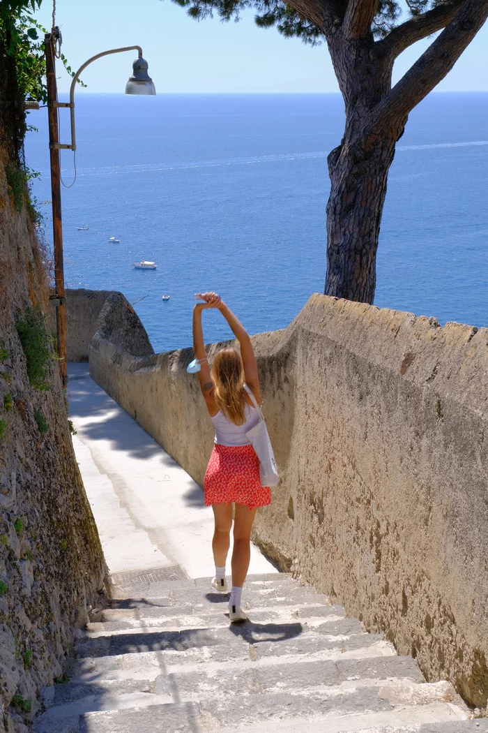 Incognita - My, The photo, Beautiful girl, Fujifilm, beauty, Sea, Italy, Girls, Longpost