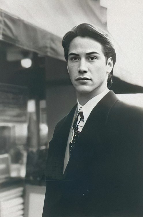 Incredible 56! - Keanu Reeves, Retro, 80-е, 90th, Bill and Ted, Actors and actresses, Birthday, Black and white, , The photo, GIF, Video, Longpost, A selection, Celebrities