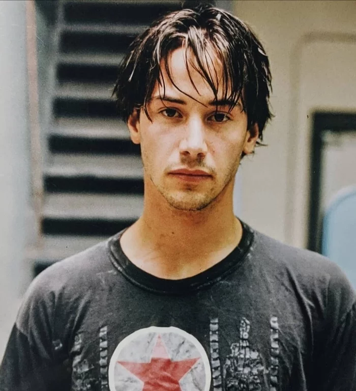 Incredible 56! - Keanu Reeves, Retro, 80-е, 90th, Bill and Ted, Actors and actresses, Birthday, Black and white, , The photo, GIF, Video, Longpost, A selection, Celebrities