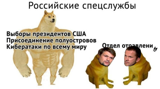 Reply to the post “Russian intelligence services” - My, Politics, Poisoning, Hackers, Elections, Crimea, Memes, Special services, Doge, Reply to post, Boshirov and Petrov