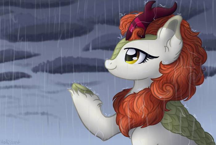 Kirin in the rain - My little pony, Autumn blaze, MLP Kirin