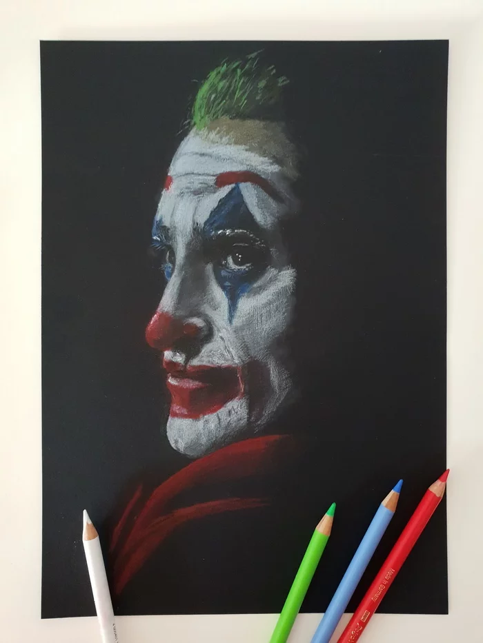 Joker - My, Pencil drawing, Joker, Drawing