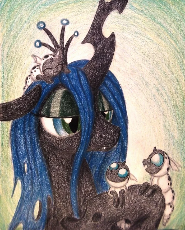 Личиночки - My Little Pony, Queen Chrysalis, Original Character, Changeling