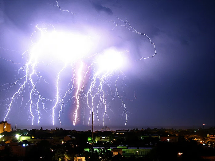 Thunderstorm over the Black Sea - My, Lightning, The photo, Thunderstorm, Black Sea