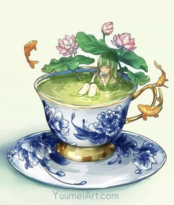 Art by Yuumei - Art, Yuumei, Tea, Anime art