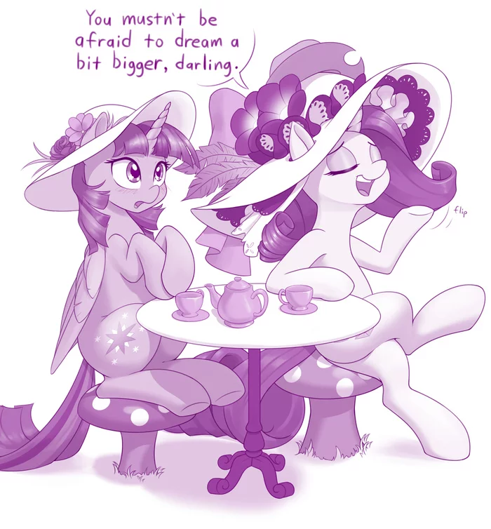 You shouldn't be afraid to dream a little more, darling. - My little pony, PonyArt, Rarity, Twilight sparkle, Dstears