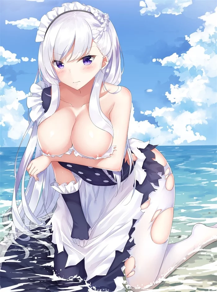 Belfast - NSFW, Anime, Anime art, Azur lane, Belfast, Breast