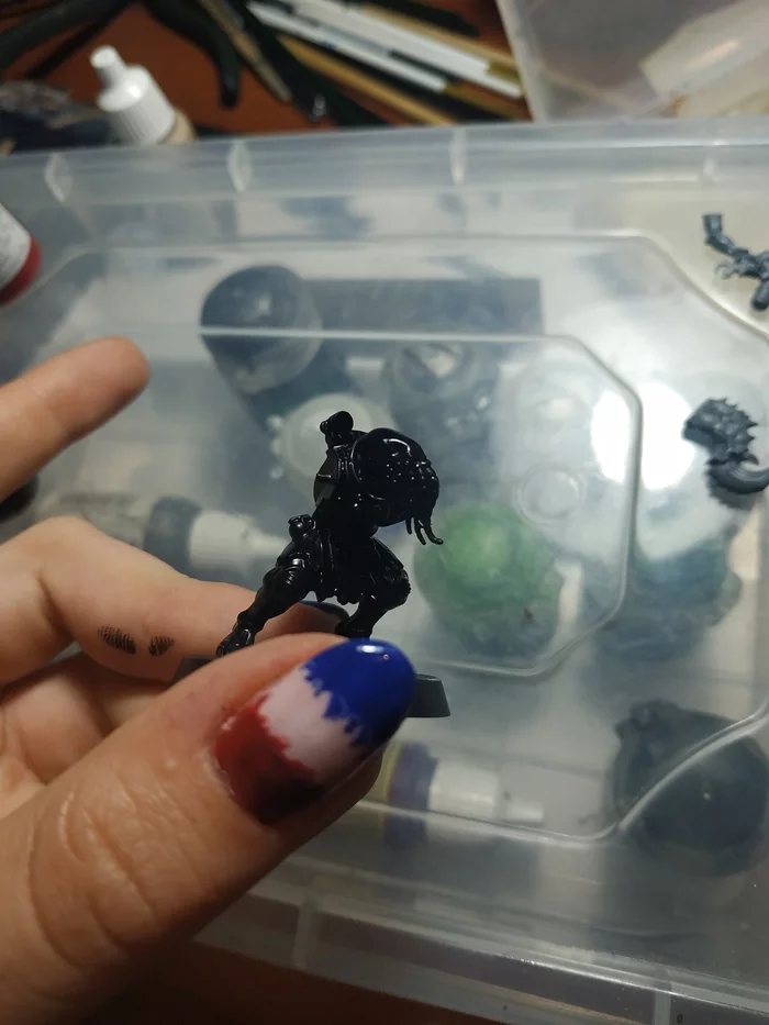 First attempt at painting miniatures - Warhammer 40k, Genestealer Cults, Genestealers, Miniature, Painting miniatures, Needlework without process, Longpost