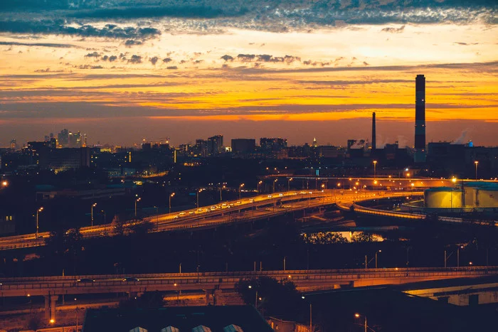 North-Eastern Expressway, and a view of Moscow - My, Moscow, The photo, Chord, Longpost