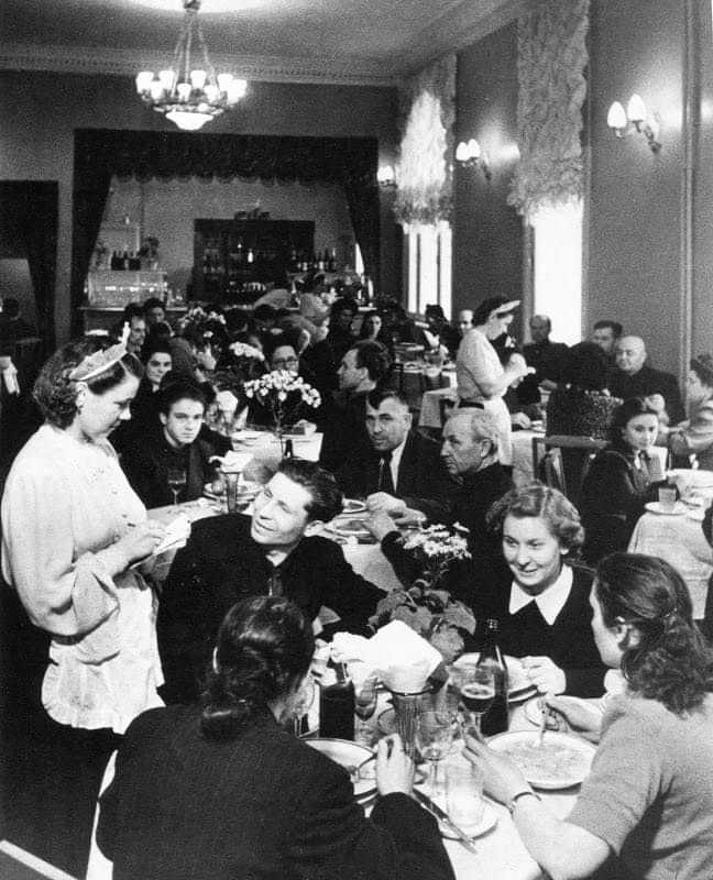 Do you think this is a restaurant? - Canteen, Moscow, the USSR, 1954