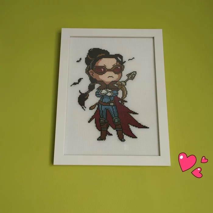 League of Legends Vayne - My, League of legends, Cross-stitch, Needlework without process, Vayne