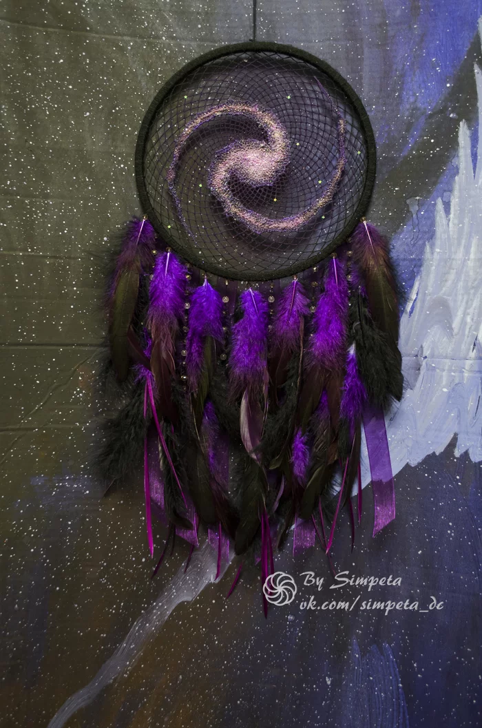 Dream catcher Cosmica - My, Bysimpeta, Dreamcatcher, Space, Needlework without process, With your own hands, Handmade, beauty, Fantasy, Longpost