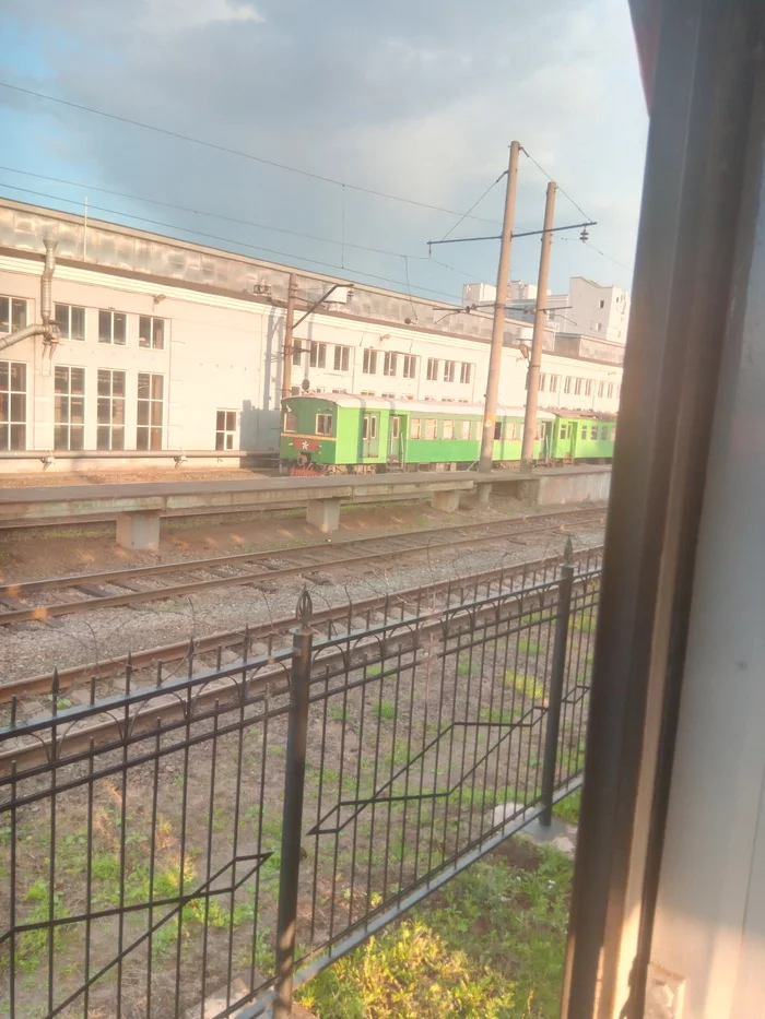 I met a beautiful old lady))) - My, Train, Depot, Railway, Baltiysky Railway Station, Exhibit