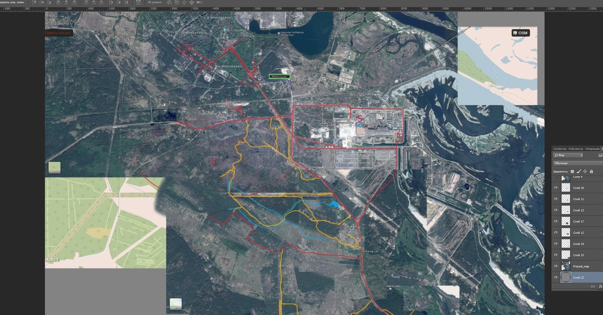 Где находится припять. Карта Чернобыльской зоны отчуждения со спутника. Карта зоны отчуждения Чернобыльской АЭС со спутника. Карта Припяти 1986. Чернобыль зона отчуждения карта со спутника.
