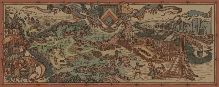 Maps of the countries of the Witcher world (Blood Feud: The Witcher Stories) - Witcher, Cards, Games, Art, Blood feud, Longpost