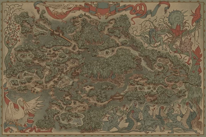 Maps of the countries of the Witcher world (Blood Feud: The Witcher Stories) - Witcher, Cards, Games, Art, Blood feud, Longpost