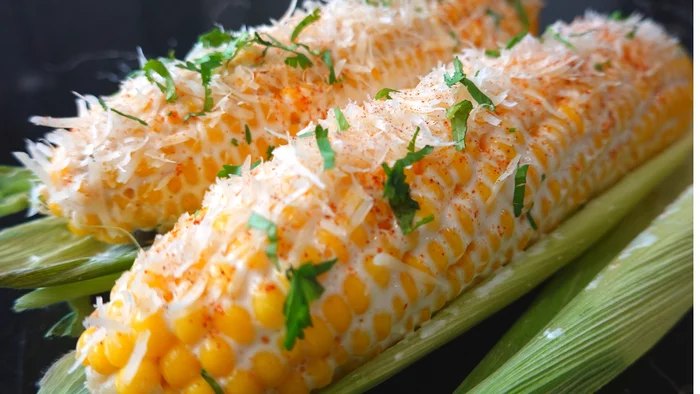 Delicious Mexican corn. Cooking sweet corn on the cob - My, Corn, Sweet corn, Recipe, Video recipe, Video, Longpost, Cooking