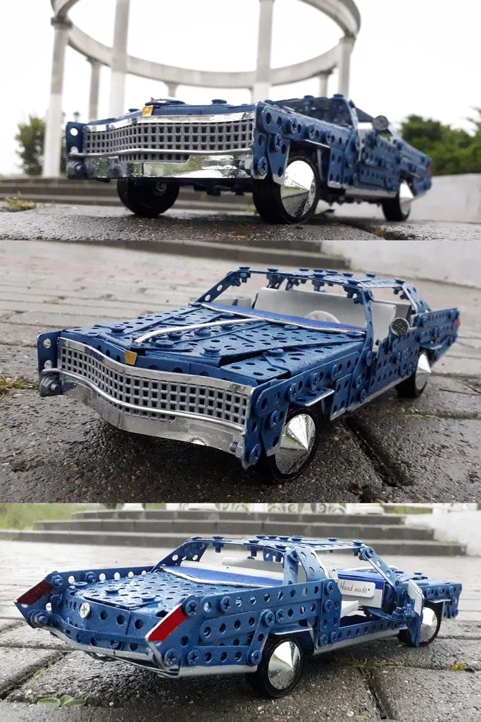 1967 Cadillac Eldorado from a metal construction kit - My, Cadillac, Constructor, Modeling, Scale model, Retro, Mytischi, Homemade, Cadillac Eldorado