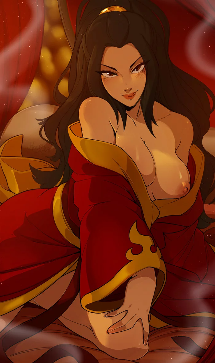 Hot Azula - NSFW, Art, Avatar: The Legend of Aang, Cartoons, Azula, Fan art, Erotic, Boobs, Merunyaa