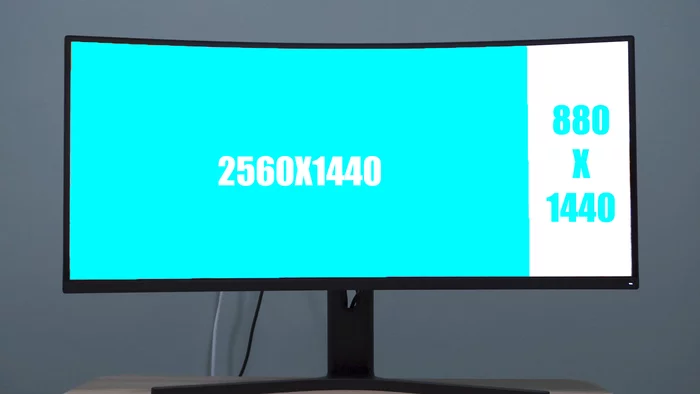 Dividing the monitor into 2 work areas WIN 10 | Monitor 34, 21:9, 3440x1440 - Монитор, Games, Xiaomi, Windows, Technics
