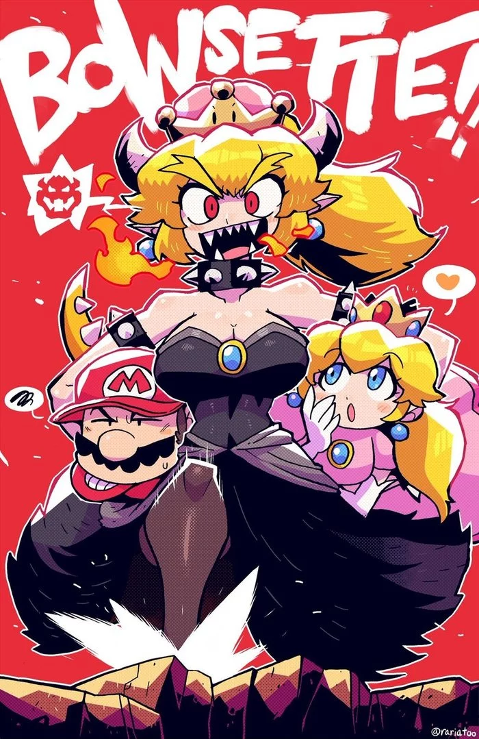 Second anniversary of Bowsette - Bowsette, Super crown, Art, Games, Mario