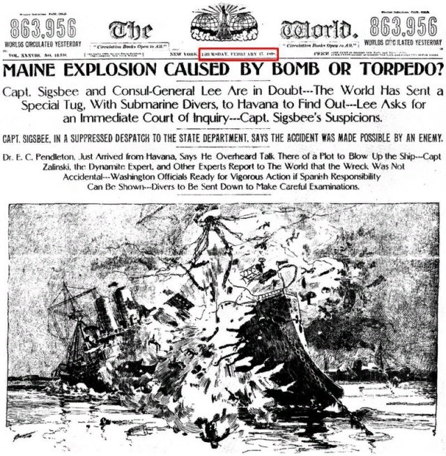 The explosion on the cruiser Maine - as a reason for war - Story, USA, Spain, Cuba, Cruiser, 1898, Longpost