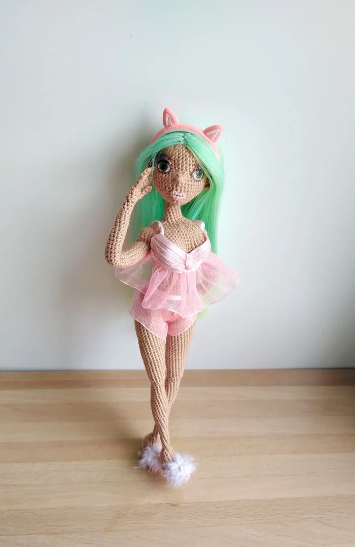 New doll - My, Crochet, Needlework without process, Longpost, Doll, Knitting, Handmade, Interior doll, Hobby