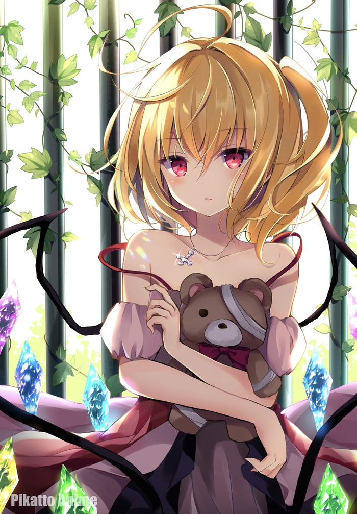  Anime Art, , Flandre Scarlet, Touhou, Hyurasan